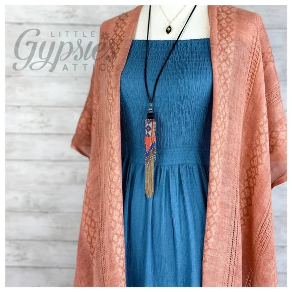 Handmade Tropical Resort Bohemian Maxi Dress - Picture 7 of 13